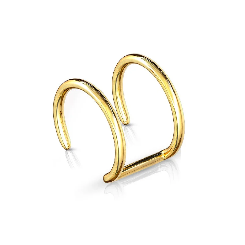 Large hoop earringsDouble Hoop Non-Piercing Cuff
