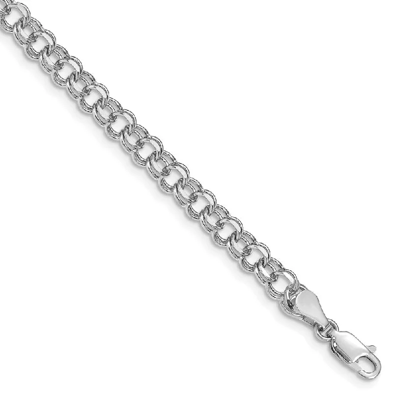 Chamm Bracelets with unique designs14K White Gold Double Link Charm  Bracelet
