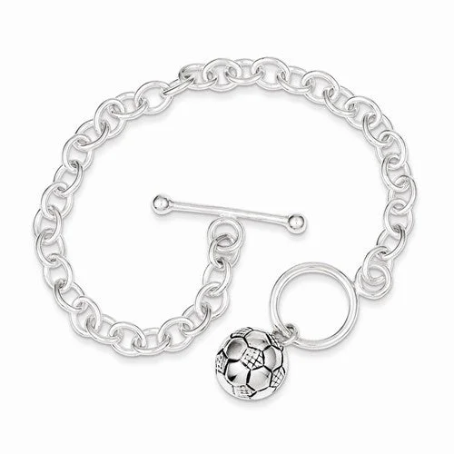 Chamm Bracelets with unique designsSterling Silver Soccer Ball Bracelet