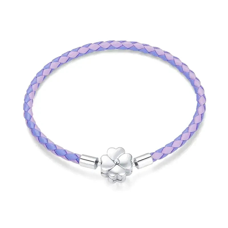 Chamm Bracelets with positive energyPurple Leather Charm Bracelet