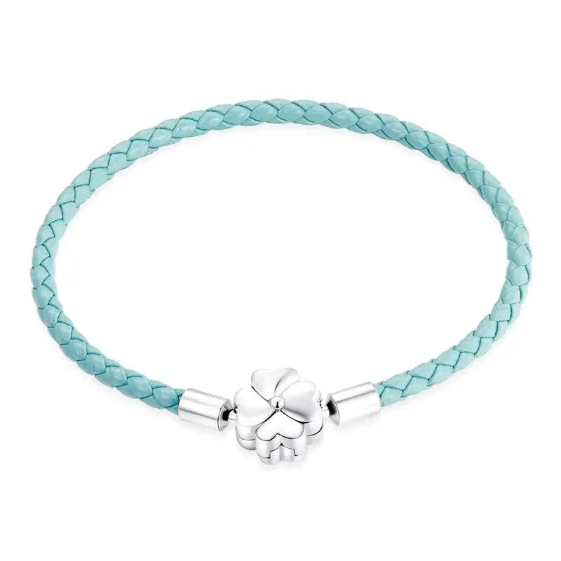 Chamm Bracelets for everyday wearTurquoise Leather Charm Bracelet