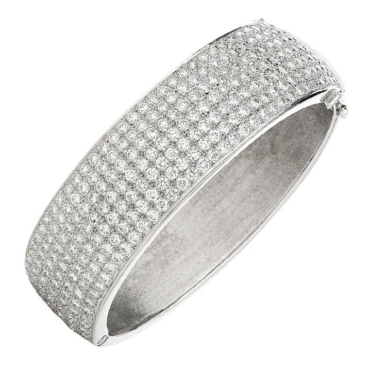 Bangle Bracelets with Adjustable Screw - Closures for a Secure Fit'Pave - Royal' wide diamond set bangle C.1421 Bangle Bracelets with Adjustable Screw - Closures for a Secure Fit'Pave - Royal' wide diamond set bangle C.1421