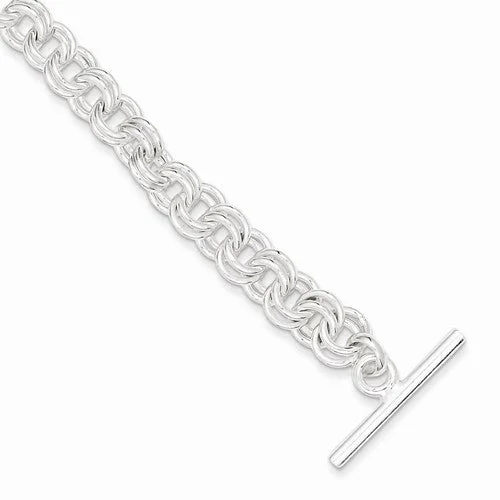 Chamm Bracelets with natural materialsSterling Silver Fancy Link Bracelet