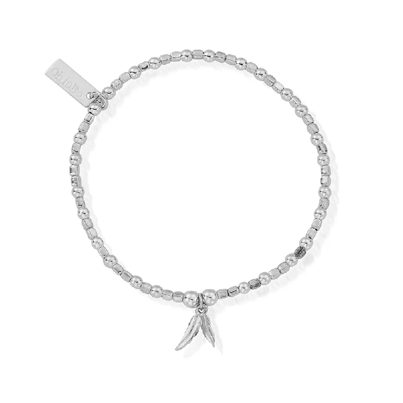 Affordable Chamm BraceletsMini Cube Double Feather Bracelet