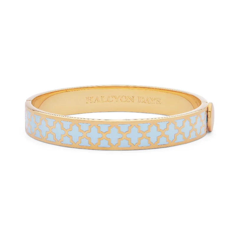 Boho - Style Bangle Bracelets with Feather and Bead EmbellishmentsAgama Forget-Me-Not & Gold Bangle Boho - Style Bangle Bracelets with Feather and Bead EmbellishmentsAgama Forget-Me-Not & Gold Bangle