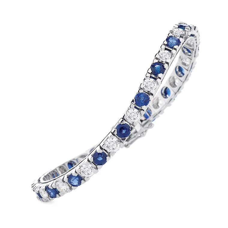 Plus Size Women's Wide Bangle Bracelets in Matte Finish for a Statement PieceCeylon Sapphire & Diamond Line Bracelet C.1667 Plus Size Women's Wide Bangle Bracelets in Matte Finish for a Statement PieceCeylon Sapphire & Diamond Line Bracelet C.1667