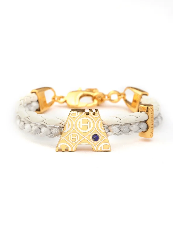 Chamm Bracelets with adjustable sizesOH Dopamine Bond Bracelet in Milky White, Gold Finish