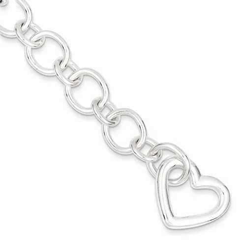 Chamm Bracelets for spiritual healingSterling Silver Oval Link with Heart Clasp Bracelet Chamm Bracelets for spiritual healingSterling Silver Oval Link with Heart Clasp Bracelet