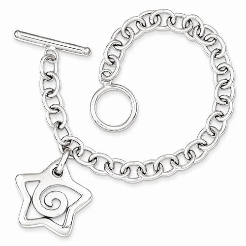 Chamm Bracelets with adjustable sizesSterling Silver Polished Star Bracelet