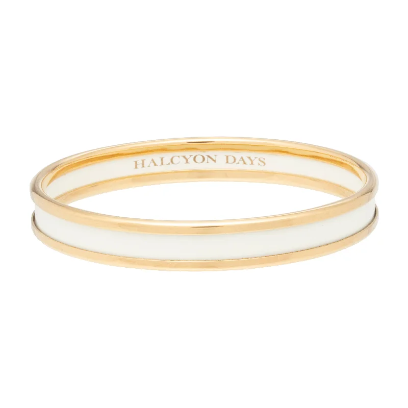 Handmade Bangle Bracelets with Polymer Clay Designs for a Personal TouchSkinny Cream & Gold Enamel Bangle Handmade Bangle Bracelets with Polymer Clay Designs for a Personal TouchSkinny Cream & Gold Enamel Bangle