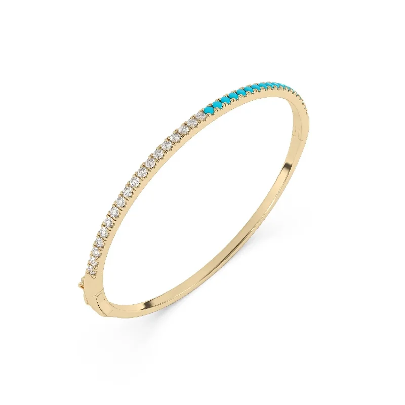 Men's Stainless Steel Bangle with Carbon Fiber Inlays for a Modern EdgeDiamond & Turquoise Bangle Men's Stainless Steel Bangle with Carbon Fiber Inlays for a Modern EdgeDiamond & Turquoise Bangle