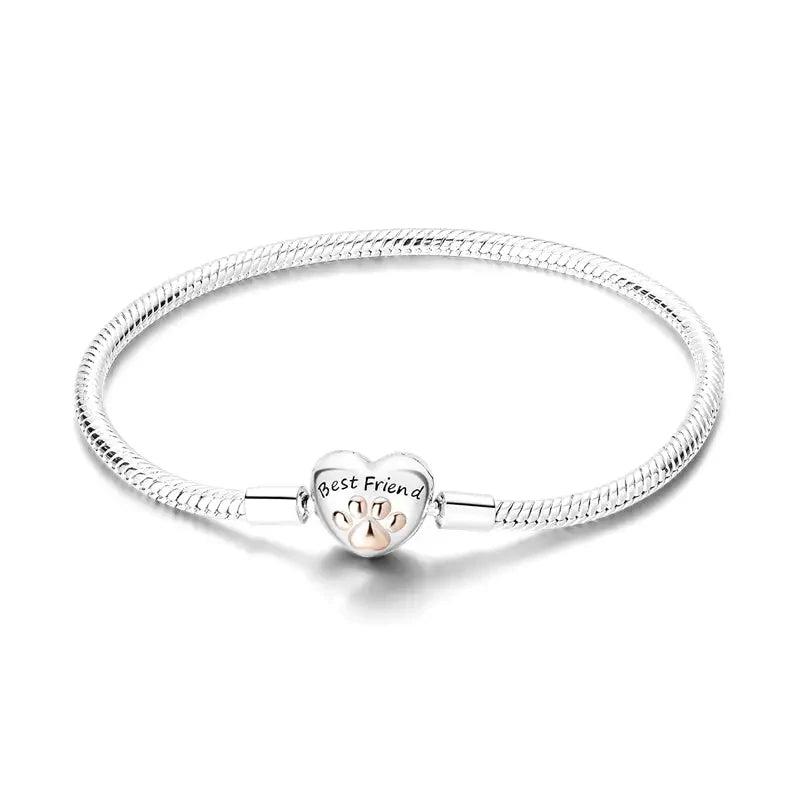 Chamm Bracelets with natural materialsDog Best Friend Charm Bracelet