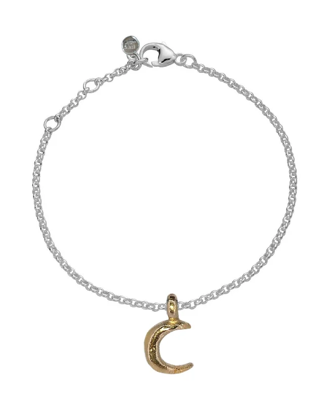 Bangle Bracelets with Celtic Knotwork for a Symbolic and Stylish LookGold Crescent Moon on Silver Bracelet Bangle Bracelets with Celtic Knotwork for a Symbolic and Stylish LookGold Crescent Moon on Silver Bracelet