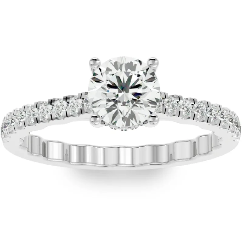Art Deco - Inspired Wedding Bands with Geometric Patterns in Platinum for a Retro and Glamorous Style1 1/4Ct Diamond Engagement Ring in 10k White or Yellow Gold Art Deco - Inspired Wedding Bands with Geometric Patterns in Platinum for a Retro and Glamorous Style1 1/4Ct Diamond Engagement Ring in 10k White or Yellow Gold