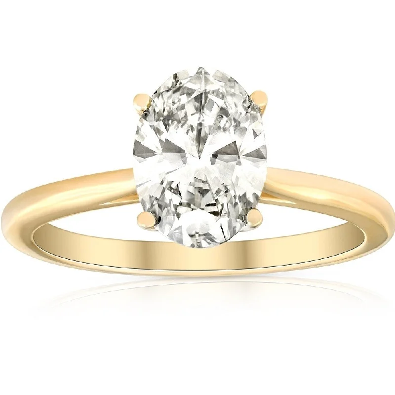 Rose Gold - Plated Engagement and Wedding Band Sets with a Halo of Cubic Zirconia for a Glamorous and Affordable Look1 3/4Ct Solitaire Oval Diamond 14k Yellow Gold Engagement Ring Lab Grown Rose Gold - Plated Engagement and Wedding Band Sets with a Halo of Cubic Zirconia for a Glamorous and Affordable Look1 3/4Ct Solitaire Oval Diamond 14k Yellow Gold Engagement Ring Lab Grown
