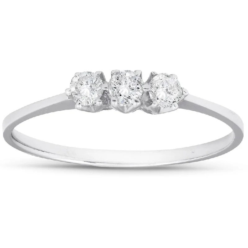 Moissanite - Set Wedding Bands in Yellow Gold for a Sparkling and Ethical Alternative to Diamonds1/5ct 3-Stone Diamond Promise Ring 14K White Gold Moissanite - Set Wedding Bands in Yellow Gold for a Sparkling and Ethical Alternative to Diamonds1/5ct 3-Stone Diamond Promise Ring 14K White Gold