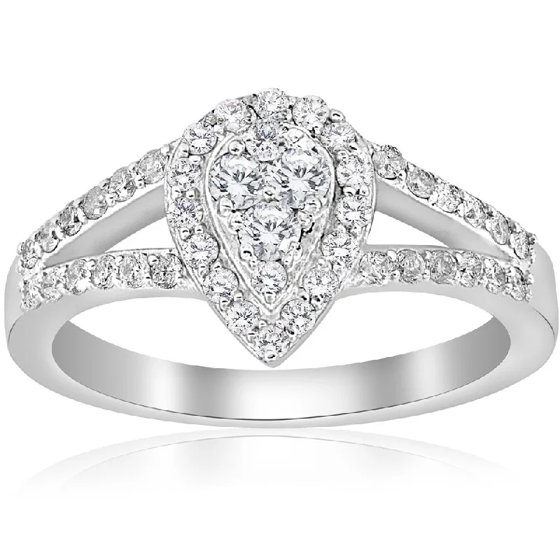 Two - Tone Gold and Silver Wedding Bands with a Twist Design for a Contemporary and Eye - Catching Style10K White Gold 1/2 ct Dimond Pear Shape Framed Halo Split Shank Engagement Ring (I-J,I2-I3) Two - Tone Gold and Silver Wedding Bands with a Twist Design for a Contemporary and Eye - Catching Style10K White Gold 1/2 ct Dimond Pear Shape Framed Halo Split Shank Engagement Ring (I-J,I2-I3)