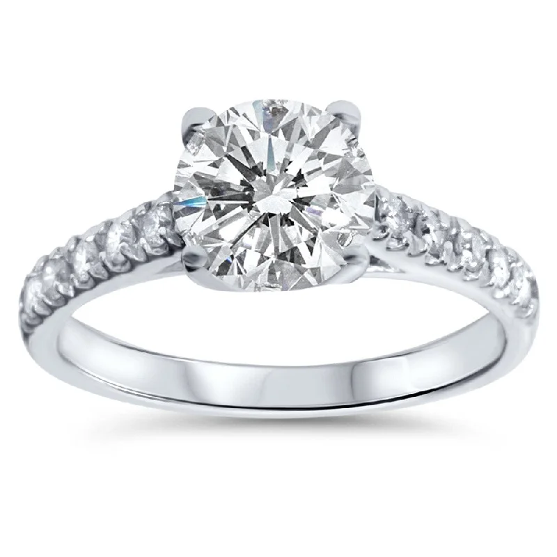 Vintage - Style Filigree Wedding Bands in 14K Gold for a Romantic and Antique - Inspired Aesthetic14k White Gold 2 1/4ct TDW Diamond Clarity Enhanced Engagement Ring Vintage - Style Filigree Wedding Bands in 14K Gold for a Romantic and Antique - Inspired Aesthetic14k White Gold 2 1/4ct TDW Diamond Clarity Enhanced Engagement Ring