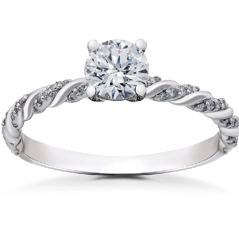Laser - Etched Floral Design Wedding Bands in Palladium for a Delicate and Intricate Look14k White Gold 5/8 ct Lab Grown Round Eco Friendly Diamond Engagement Ring Laser - Etched Floral Design Wedding Bands in Palladium for a Delicate and Intricate Look14k White Gold 5/8 ct Lab Grown Round Eco Friendly Diamond Engagement Ring