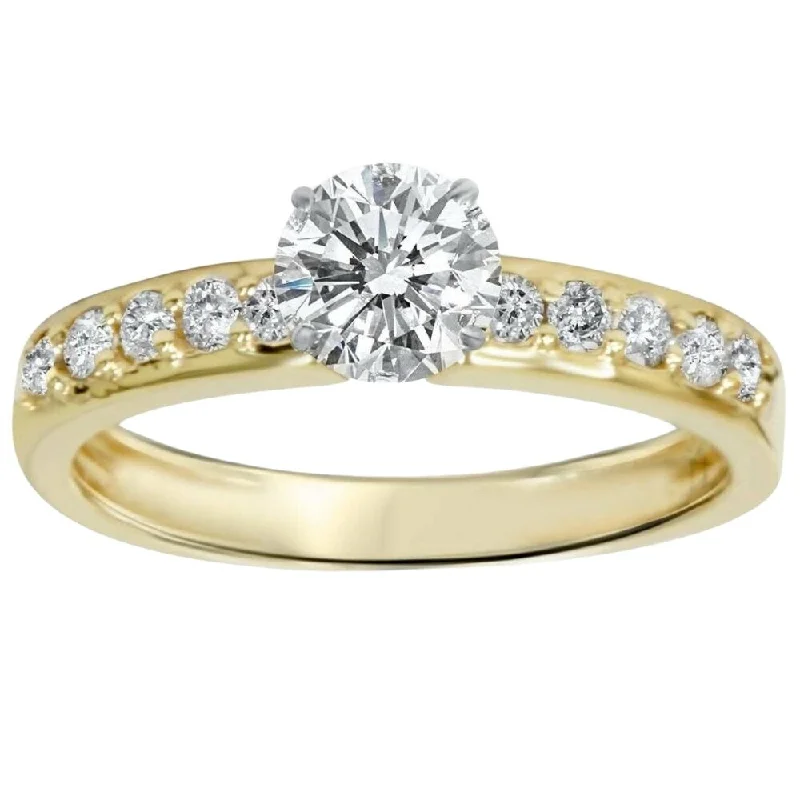 Pearl - and - Diamond - Studded Wedding Bands in White Gold for a Feminine and Elegant Touch1ct Yellow Gold Diamond Engagement Ring 14K Pearl - and - Diamond - Studded Wedding Bands in White Gold for a Feminine and Elegant Touch1ct Yellow Gold Diamond Engagement Ring 14K