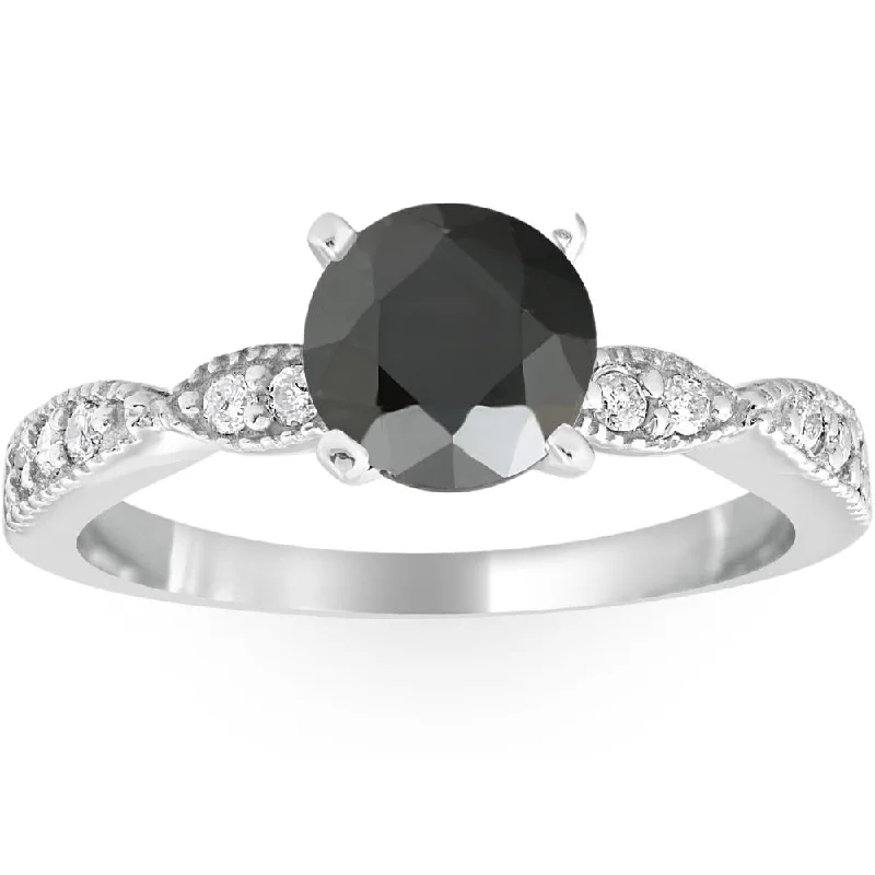 Emerald - Cut Gemstone Wedding Bands in 18K Gold for a Luxurious and Statement - Making Piece2 1/4ct Treated Black & White Diamond Engagement Ring 14K White Gold Emerald - Cut Gemstone Wedding Bands in 18K Gold for a Luxurious and Statement - Making Piece2 1/4ct Treated Black & White Diamond Engagement Ring 14K White Gold