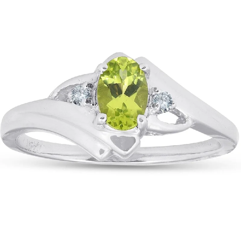 18K White Gold Classic Round - Cut Diamond Wedding Bands for a Timeless and Elegant Look5/8ct Oval Peridot & Diamond Ring 14K White Gold 18K White Gold Classic Round - Cut Diamond Wedding Bands for a Timeless and Elegant Look5/8ct Oval Peridot & Diamond Ring 14K White Gold