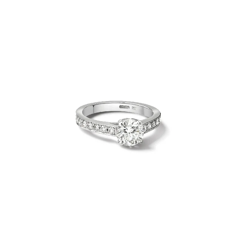 Cathedral - Style Engagement Rings with a Raised Center Stone and Intricate MetalworkAster Solitaire Engagement Ring 18ct White Gold - Diamond Cathedral - Style Engagement Rings with a Raised Center Stone and Intricate MetalworkAster Solitaire Engagement Ring 18ct White Gold - Diamond