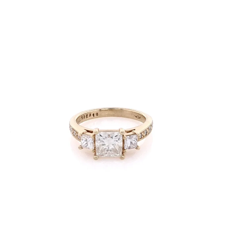 Cluster Engagement Rings with Multiple Small Diamonds Arranged in a Stunning DesignEstate 14 Karat Yellow 3 Across Diamond Engagement Ring with GIA Certification 3425537868 Cluster Engagement Rings with Multiple Small Diamonds Arranged in a Stunning DesignEstate 14 Karat Yellow 3 Across Diamond Engagement Ring with GIA Certification 3425537868