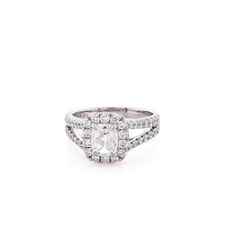 Vintage Cluster Engagement Rings with Antique - Cut Diamonds and Silver FiligreeEstate Henri Daussi 18 Karat White Gold Diamond Engagement Ring Vintage Cluster Engagement Rings with Antique - Cut Diamonds and Silver FiligreeEstate Henri Daussi 18 Karat White Gold Diamond Engagement Ring