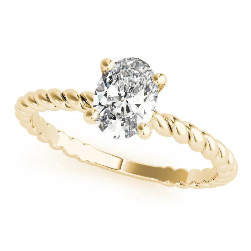 Art Deco Engagement Rings with Geometric Patterns and Baguette - Cut Diamond AccentsMegan Oval Twist Engagement Ring Setting Art Deco Engagement Rings with Geometric Patterns and Baguette - Cut Diamond AccentsMegan Oval Twist Engagement Ring Setting