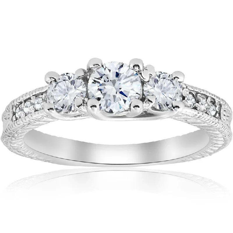 Men's Tungsten Carbide Wedding Bands with a Matte Finish and Grooved Details for a Modern and Durable OptionPompeii3 14K White Gold 1 ct TDW Diamond Three Stone Vintage Engagement Ring (I-J/I2-I3) Men's Tungsten Carbide Wedding Bands with a Matte Finish and Grooved Details for a Modern and Durable OptionPompeii3 14K White Gold 1 ct TDW Diamond Three Stone Vintage Engagement Ring (I-J/I2-I3)