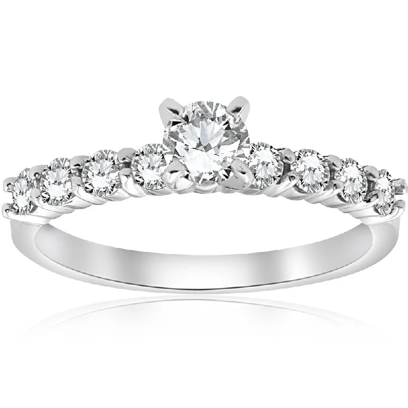 Two - Tone Gold and Silver Wedding Bands with a Twist Design for a Contemporary and Eye - Catching StylePompeii3 14K White Gold 1 ct TDW Round Diamond Engagement Ring Two - Tone Gold and Silver Wedding Bands with a Twist Design for a Contemporary and Eye - Catching StylePompeii3 14K White Gold 1 ct TDW Round Diamond Engagement Ring