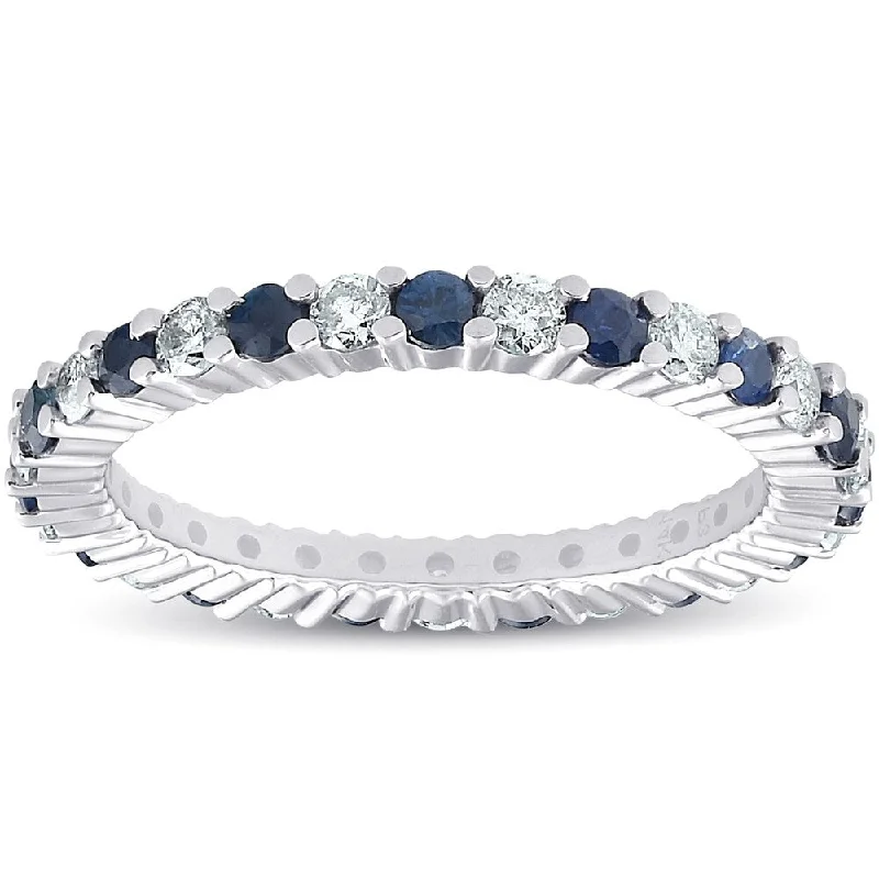 Moissanite - Set Wedding Bands in Yellow Gold for a Sparkling and Ethical Alternative to DiamondsPompeii3 14k White Gold 1 ct TW Blue Saspphire & Diamond Eternity Ring Womens Wedding Band Moissanite - Set Wedding Bands in Yellow Gold for a Sparkling and Ethical Alternative to DiamondsPompeii3 14k White Gold 1 ct TW Blue Saspphire & Diamond Eternity Ring Womens Wedding Band