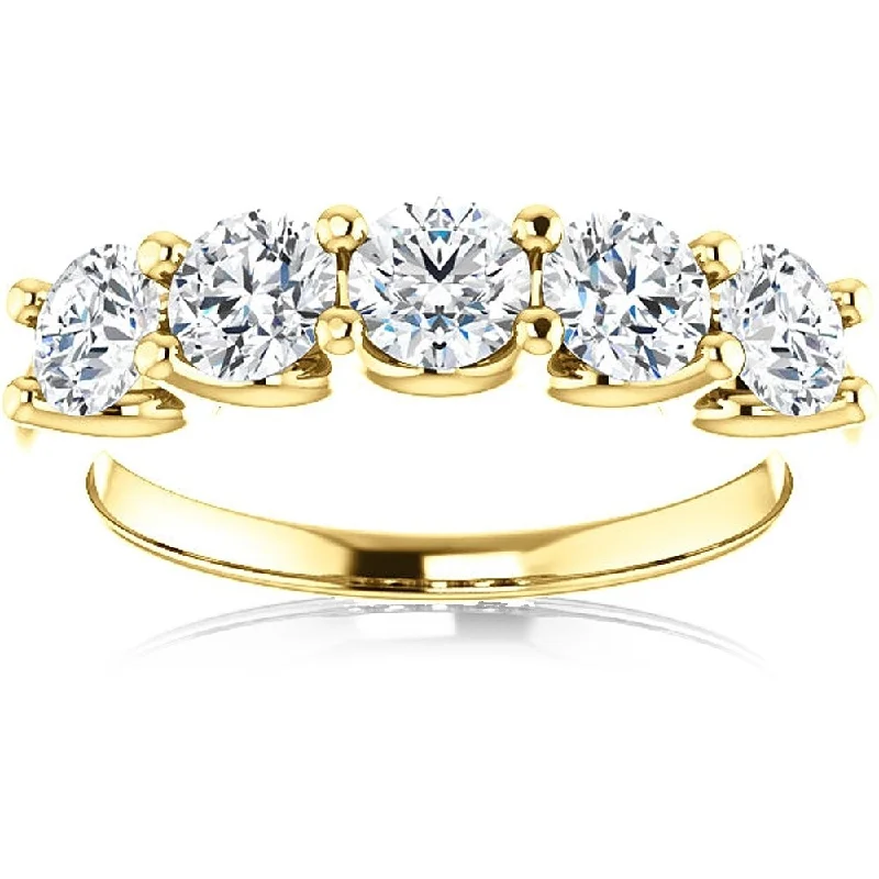 Laser - Etched Floral Design Wedding Bands in Palladium for a Delicate and Intricate LookPompeii3 14k Yellow Gold 1 1/2 Ct TDW Diamond Five Stone Wedding Ring Lab Grown (G-H/VS1-VS2) Laser - Etched Floral Design Wedding Bands in Palladium for a Delicate and Intricate LookPompeii3 14k Yellow Gold 1 1/2 Ct TDW Diamond Five Stone Wedding Ring Lab Grown (G-H/VS1-VS2)