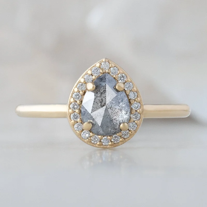 Three - Stone Engagement Rings Symbolizing Love's Past, Present, and Future with Asscher - Cut DiamondsThe Dahlia Ring | 0.78ct Rose Cut Grey Diamond in 14K Yellow Gold Three - Stone Engagement Rings Symbolizing Love's Past, Present, and Future with Asscher - Cut DiamondsThe Dahlia Ring | 0.78ct Rose Cut Grey Diamond in 14K Yellow Gold