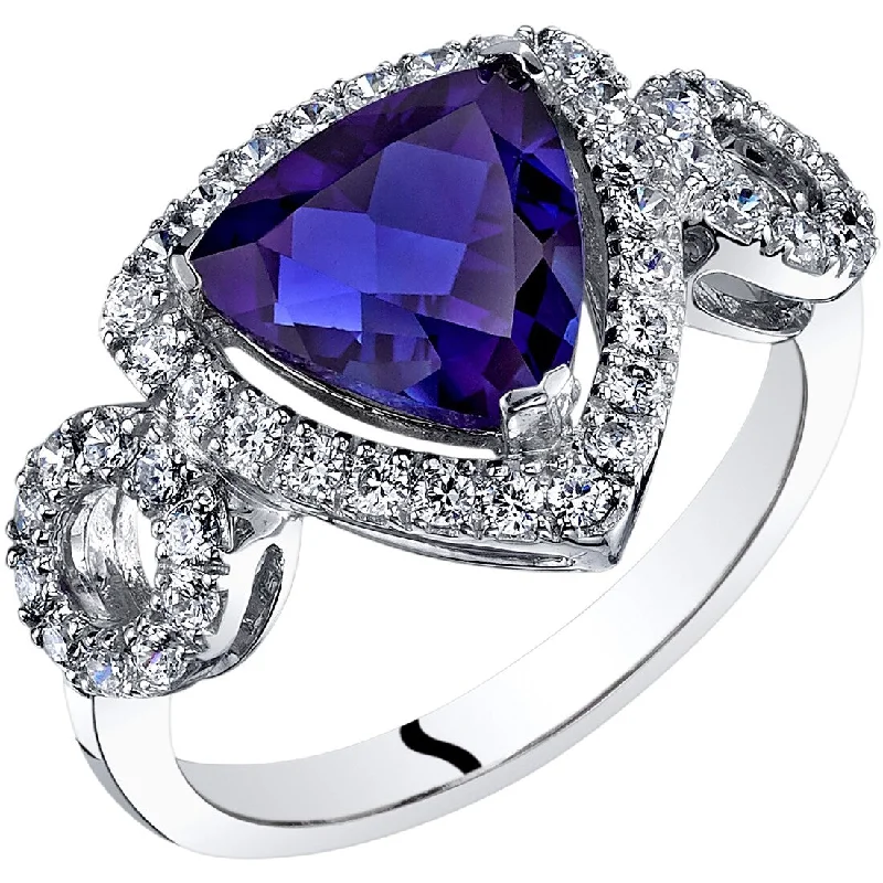 Lapis Lazuli Gemstone Rings in Sterling Silver with a Star - Shaped Setting for a Celestial - Inspired Piece14k White Gold 2.94ct Created Sapphire and Cubic Zirconia Ring Lapis Lazuli Gemstone Rings in Sterling Silver with a Star - Shaped Setting for a Celestial - Inspired Piece14k White Gold 2.94ct Created Sapphire and Cubic Zirconia Ring