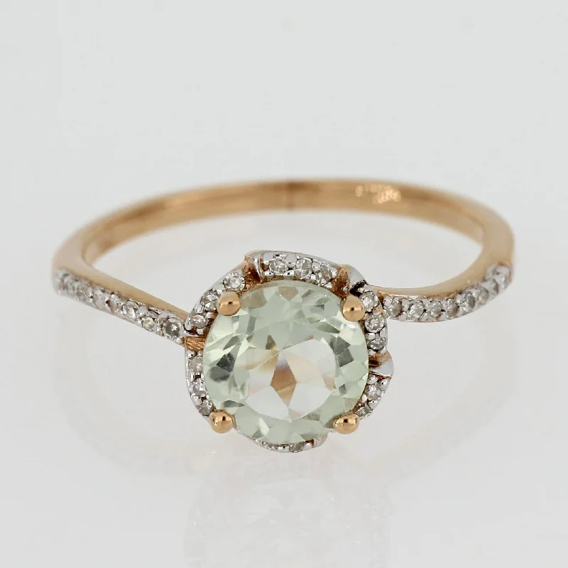 Alexandrite Gemstone Rings in Platinum with a Hidden Halo for a Rare and Luxurious PieceGreen Amethyst and 1/10ct TDW Diamond Floral Halo Ring in 14k Rose Gold by Miadora - Purple Alexandrite Gemstone Rings in Platinum with a Hidden Halo for a Rare and Luxurious PieceGreen Amethyst and 1/10ct TDW Diamond Floral Halo Ring in 14k Rose Gold by Miadora - Purple
