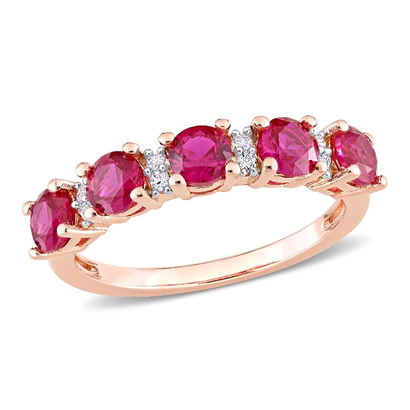Tanzanite Gemstone Rings in 10K Gold with a Trilogy Design for a Sophisticated GiftMiadora 1 5/8ct TGW Created Ruby and Created White Sapphire Semi Eternity Ring in Rose Silver Tanzanite Gemstone Rings in 10K Gold with a Trilogy Design for a Sophisticated GiftMiadora 1 5/8ct TGW Created Ruby and Created White Sapphire Semi Eternity Ring in Rose Silver