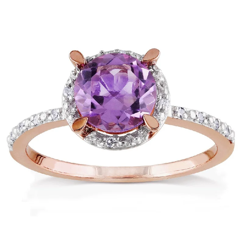 Lapis Lazuli Gemstone Rings in Sterling Silver with a Star - Shaped Setting for a Celestial - Inspired PieceMiadora 10k Rose Gold 1 1/3ct TGW Amethyst and Diamond Accent Ring (H-I, I2-I3) Lapis Lazuli Gemstone Rings in Sterling Silver with a Star - Shaped Setting for a Celestial - Inspired PieceMiadora 10k Rose Gold 1 1/3ct TGW Amethyst and Diamond Accent Ring (H-I, I2-I3)