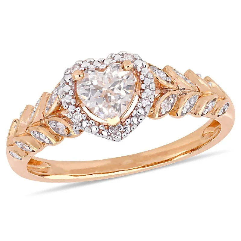 Iolite Gemstone Rings in 10K Gold with a Twisted Band for a Distinctive and Stylish AccessoryMiadora 10k Rose Gold Created White Sapphire and Diamond Heart Halo Ring Iolite Gemstone Rings in 10K Gold with a Twisted Band for a Distinctive and Stylish AccessoryMiadora 10k Rose Gold Created White Sapphire and Diamond Heart Halo Ring