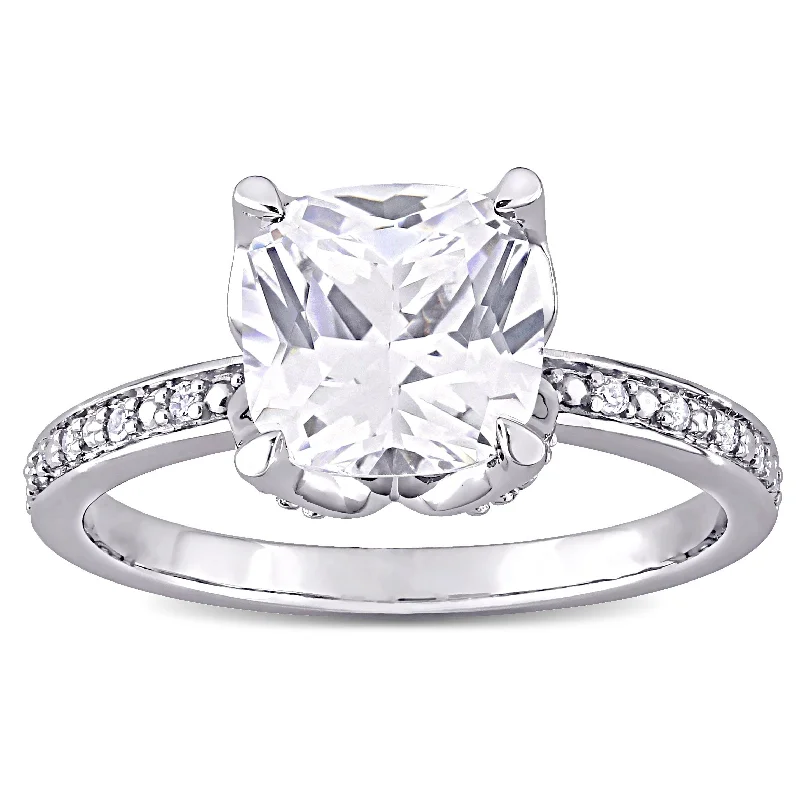 Lapis Lazuli Gemstone Rings in Sterling Silver with a Star - Shaped Setting for a Celestial - Inspired PieceMiadora 10k White Gold Cushion-cut Created White Sapphire & Diamond Accent Solitaire Engagement Ring Lapis Lazuli Gemstone Rings in Sterling Silver with a Star - Shaped Setting for a Celestial - Inspired PieceMiadora 10k White Gold Cushion-cut Created White Sapphire & Diamond Accent Solitaire Engagement Ring