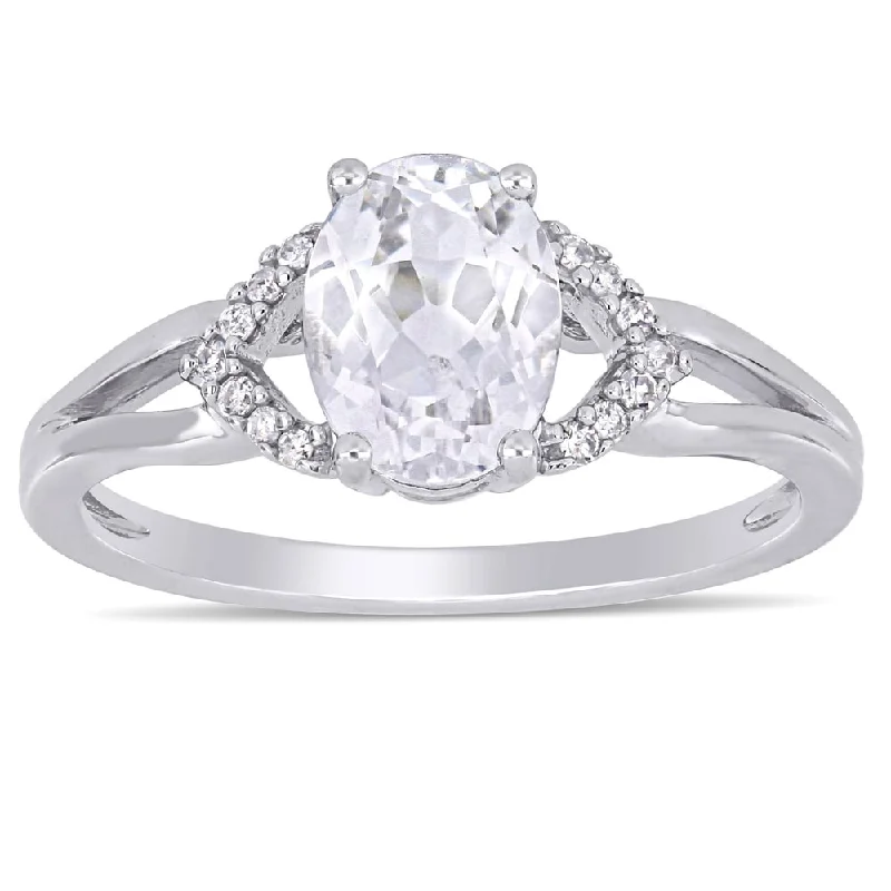 Moonstone Gemstone Rings in Silver - Plated Copper with a Celtic - Inspired Pattern for a Mystical VibeMiadora 10k White Gold Oval-Cut Created White Sapphire and Diamond Split Shank Engagement Ring Moonstone Gemstone Rings in Silver - Plated Copper with a Celtic - Inspired Pattern for a Mystical VibeMiadora 10k White Gold Oval-Cut Created White Sapphire and Diamond Split Shank Engagement Ring