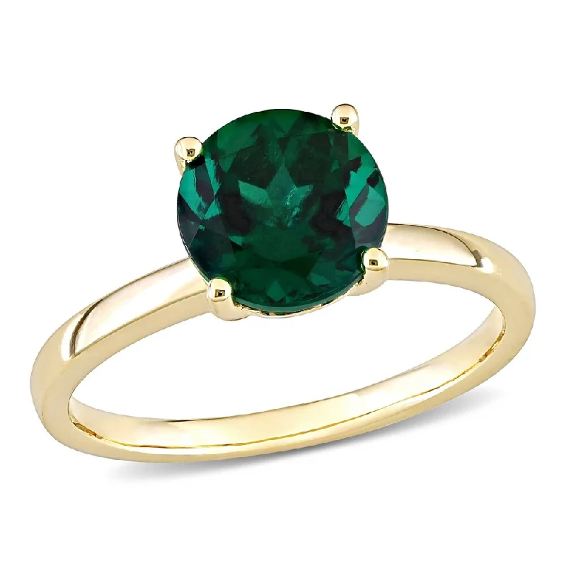 Sapphire Gemstone Rings in 18K White Gold with Diamond Accents for an Elegant EngagementMiadora 10k Yellow Gold Created Emerald Solitaire Engagement Ring Sapphire Gemstone Rings in 18K White Gold with Diamond Accents for an Elegant EngagementMiadora 10k Yellow Gold Created Emerald Solitaire Engagement Ring