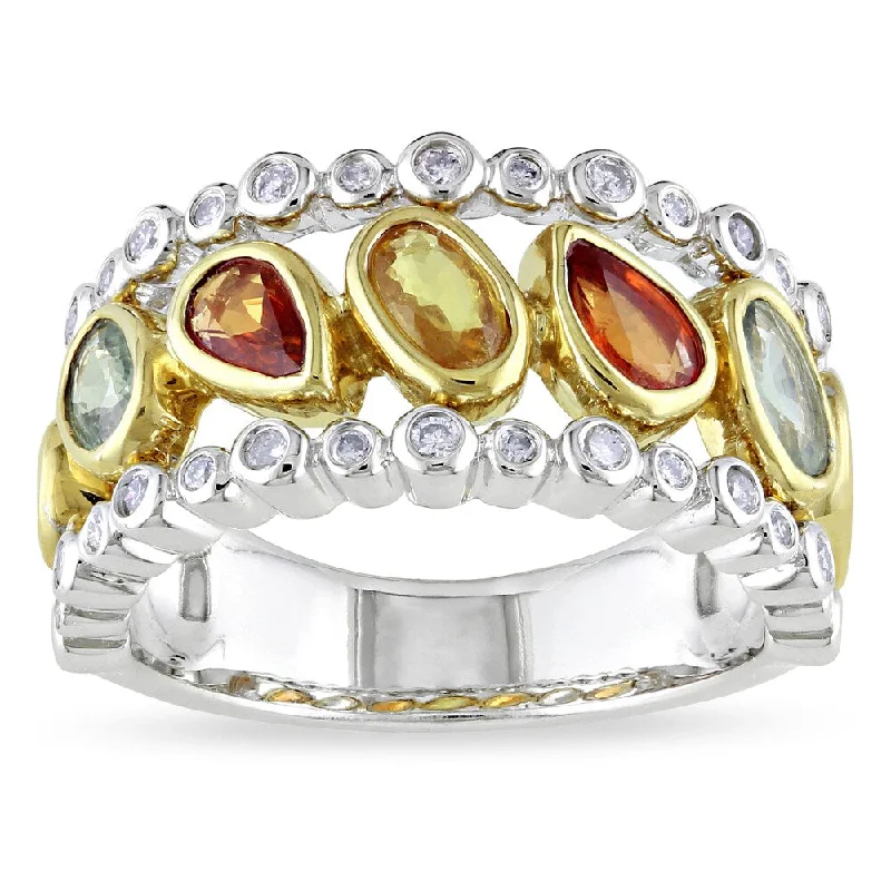 Turquoise Gemstone Rings in 925 Silver with a Southwestern - Inspired Design for a Rustic CharmMiadora 14k Gold Sapphire and 1/4ct TDW Diamond Ring (G-H, SI1-SI2) Turquoise Gemstone Rings in 925 Silver with a Southwestern - Inspired Design for a Rustic CharmMiadora 14k Gold Sapphire and 1/4ct TDW Diamond Ring (G-H, SI1-SI2)