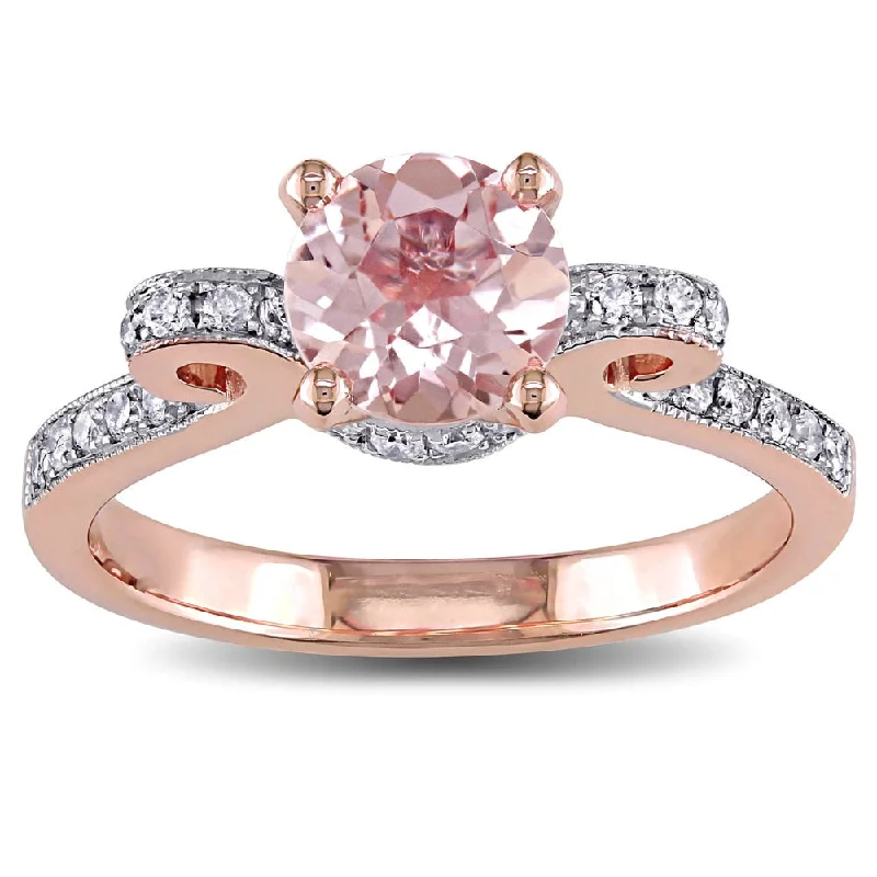 Jasper Gemstone Rings in 18K Gold Vermeil with a Matte Finish for a Subtle and Elegant LookMiadora 14k Rose Gold Morganite and 1/4ct TDW Diamond Ribbon Engagement Ring - Pink Jasper Gemstone Rings in 18K Gold Vermeil with a Matte Finish for a Subtle and Elegant LookMiadora 14k Rose Gold Morganite and 1/4ct TDW Diamond Ribbon Engagement Ring - Pink