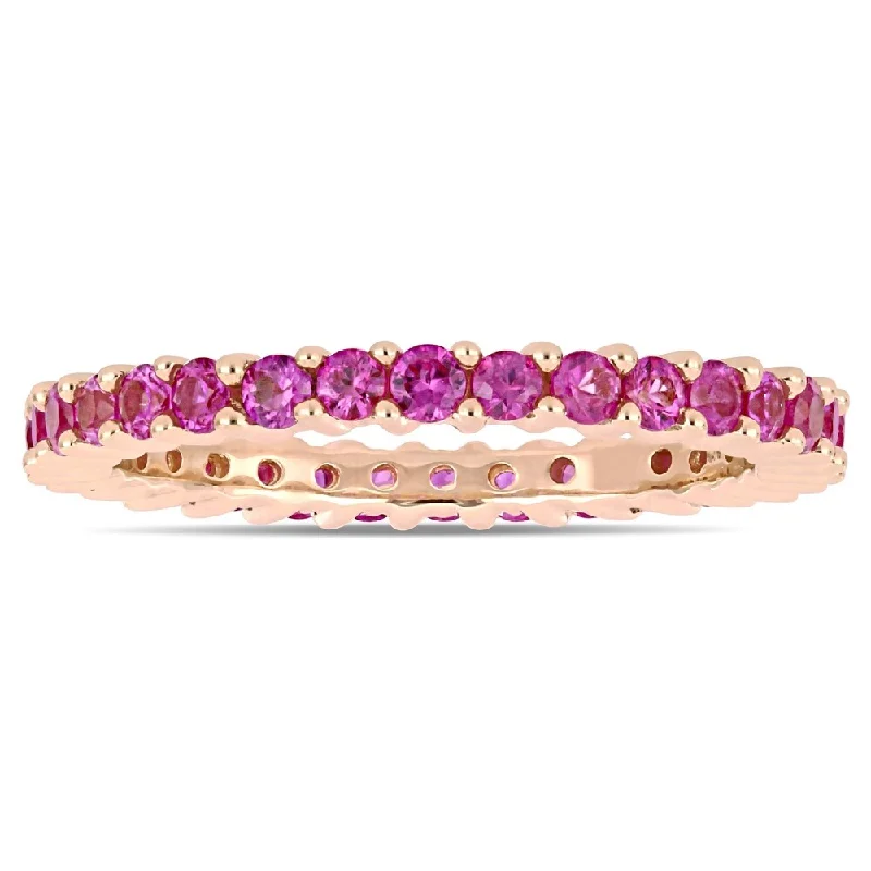 Ruby Gemstone Rings in 14K Yellow Gold with a Solitaire Setting for a Classic and Bold StatementMiadora 14k Rose Gold Pink Sapphire Stackable Full-Eternity Band Ruby Gemstone Rings in 14K Yellow Gold with a Solitaire Setting for a Classic and Bold StatementMiadora 14k Rose Gold Pink Sapphire Stackable Full-Eternity Band
