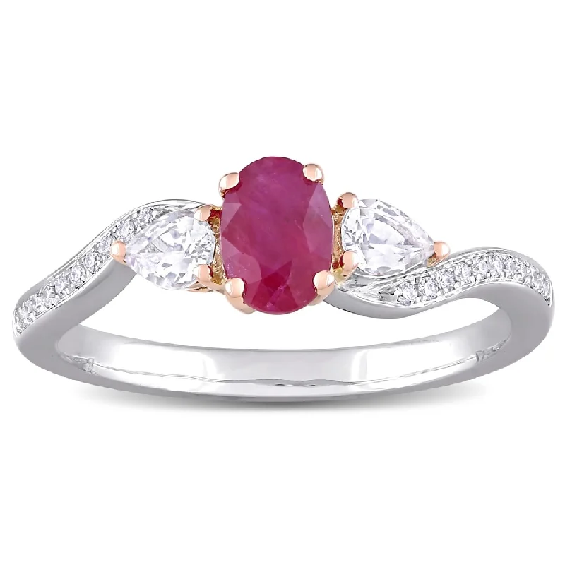 Ruby Gemstone Rings in 14K Yellow Gold with a Solitaire Setting for a Classic and Bold StatementMiadora 14k White and Rose Gold Ruby White Sapphire and Diamond 3-Stone Engagement Ring Ruby Gemstone Rings in 14K Yellow Gold with a Solitaire Setting for a Classic and Bold StatementMiadora 14k White and Rose Gold Ruby White Sapphire and Diamond 3-Stone Engagement Ring