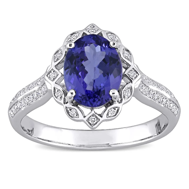 Aquamarine Gemstone Rings in 9K Gold with a Bezel Setting for a Modern and Secure FitMiadora 14k White Gold Oval-cut Tanzanite & 1/6ct TDW Diamond Halo Multi-Row Engagement Ring Aquamarine Gemstone Rings in 9K Gold with a Bezel Setting for a Modern and Secure FitMiadora 14k White Gold Oval-cut Tanzanite & 1/6ct TDW Diamond Halo Multi-Row Engagement Ring