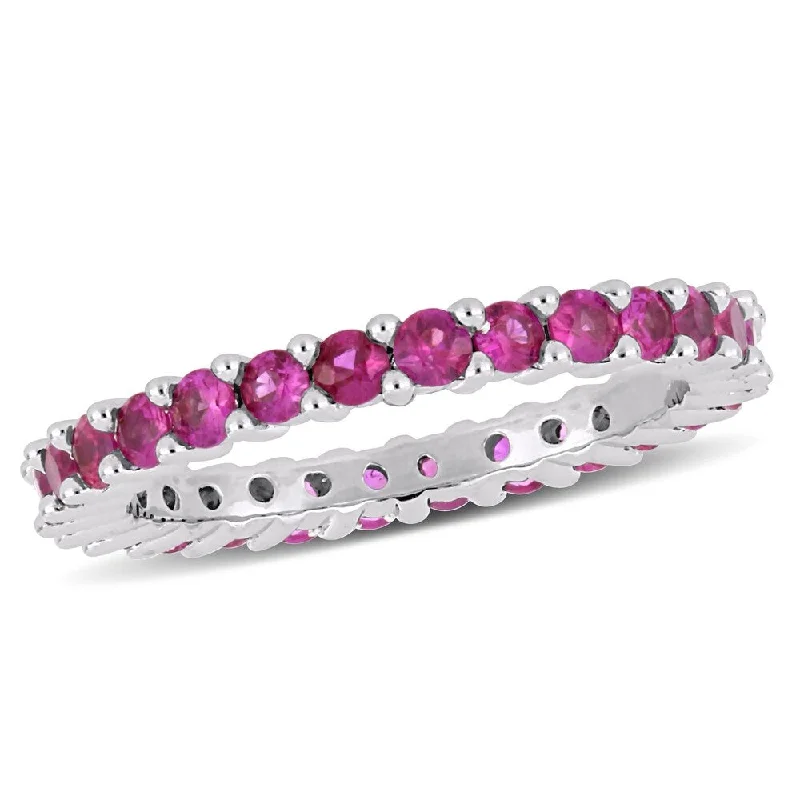 Topaz Gemstone Rings in 10K Gold with a Channel - Set Design for a Contemporary and Durable OptionMiadora 14k White Gold Pink Sapphire Stackable Full-Eternity Band Topaz Gemstone Rings in 10K Gold with a Channel - Set Design for a Contemporary and Durable OptionMiadora 14k White Gold Pink Sapphire Stackable Full-Eternity Band