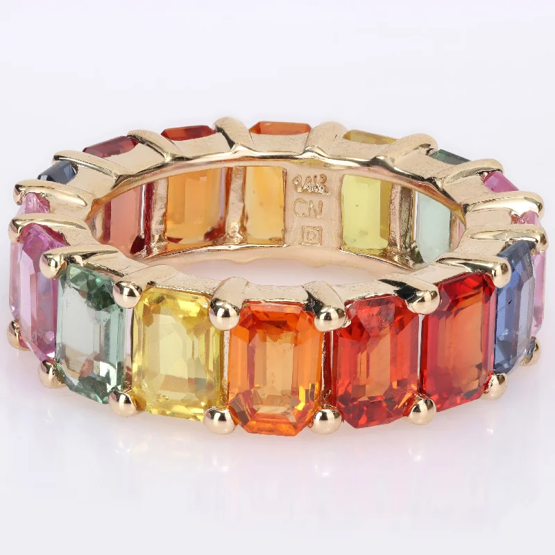 Alexandrite Gemstone Rings in Platinum with a Hidden Halo for a Rare and Luxurious PieceMiadora 14k Yellow Gold Octagon-cut Multi-color Sapphire Full-Eternity Band Ring Alexandrite Gemstone Rings in Platinum with a Hidden Halo for a Rare and Luxurious PieceMiadora 14k Yellow Gold Octagon-cut Multi-color Sapphire Full-Eternity Band Ring